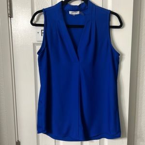Calvin Klein Blouse, Royal Blue Medium